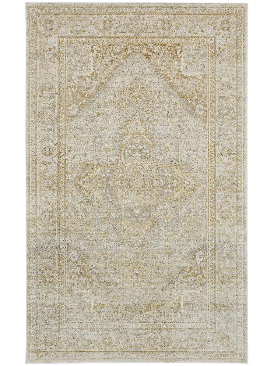 Aura 3734F Ivory/Gold 5' x 8' Rug