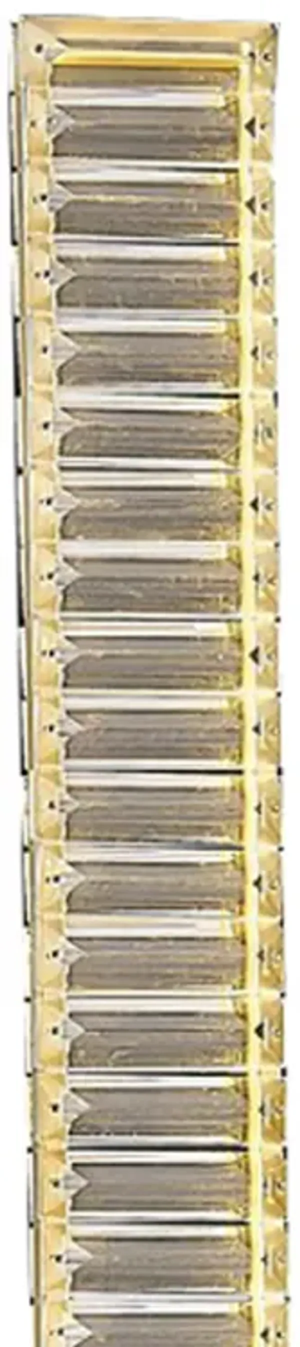 Lizy 62 Inch Floor Lamp with Crystal, LED Metal Frame, Antique Brass - Benzara