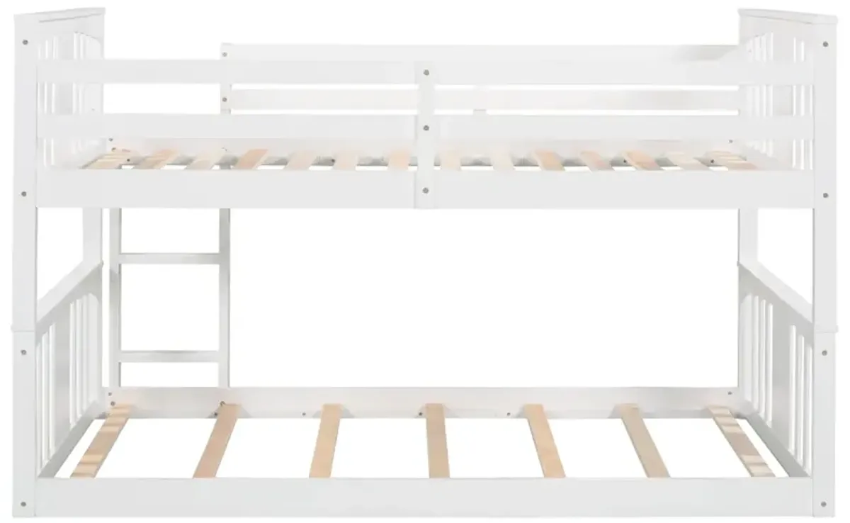 Twin Over Twin Bunk Bed With Ladder