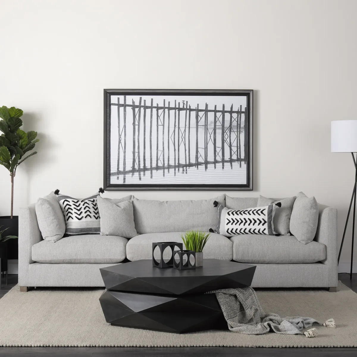 Arreto 48" Black Coffee Table