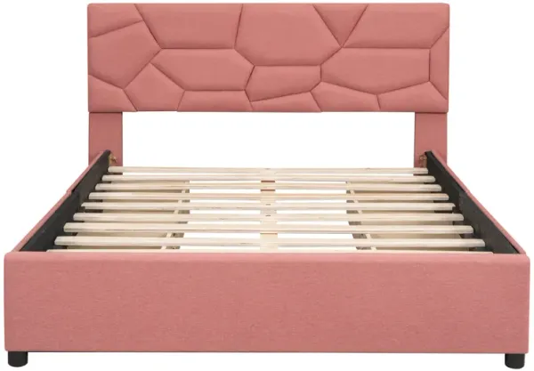 Merax Upholstered Platform Bed with 4 Drawers