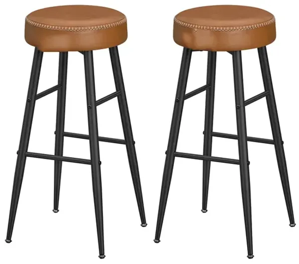 Set of 2 Bar Stools – Sleek and Comfortable Seating for Home Bar or Kitchen Island