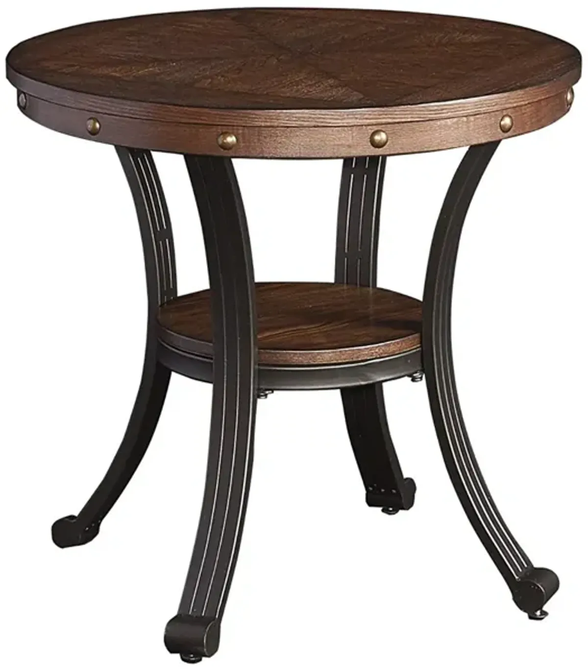 Powell Furniture Franklin Side Table, Small, Brown