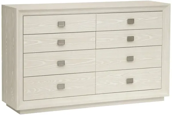 Benjara Maxi 66 Inch Dresser, 8 Drawers, Metal Handles, Rustic Design, Wood, Beige and Brown