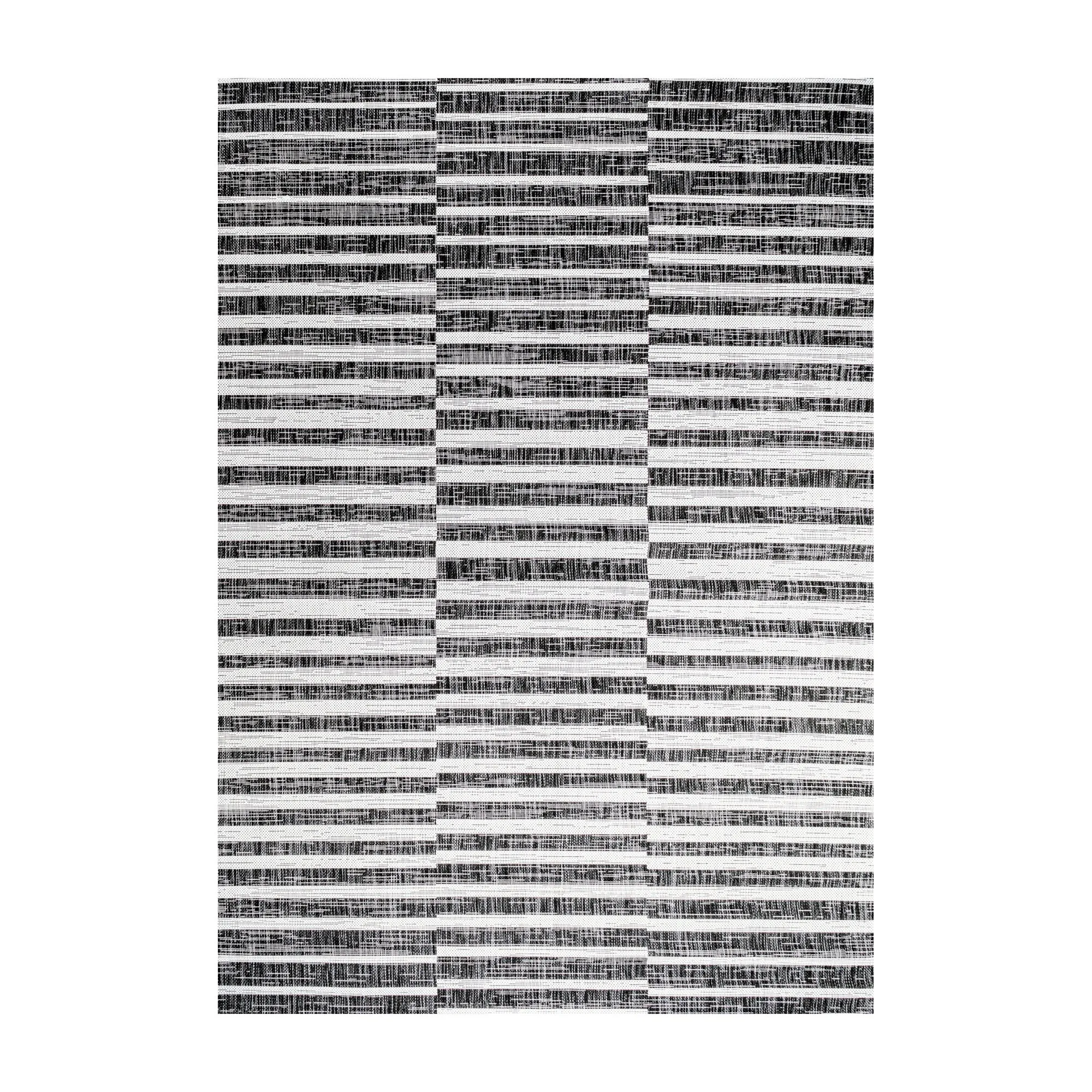 Sukie Modern Offset Stripe Indoor/Outdoor Area Rug