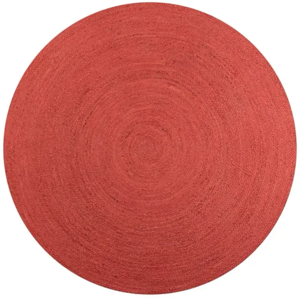 Zara Braided Coastal Cottage Round Jute. Round Area Rug