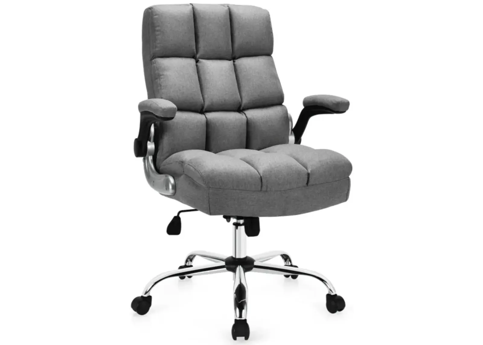 Hivvago Adjustable Swivel Office Chair with High Back and Flip-up Arm for Home and Office