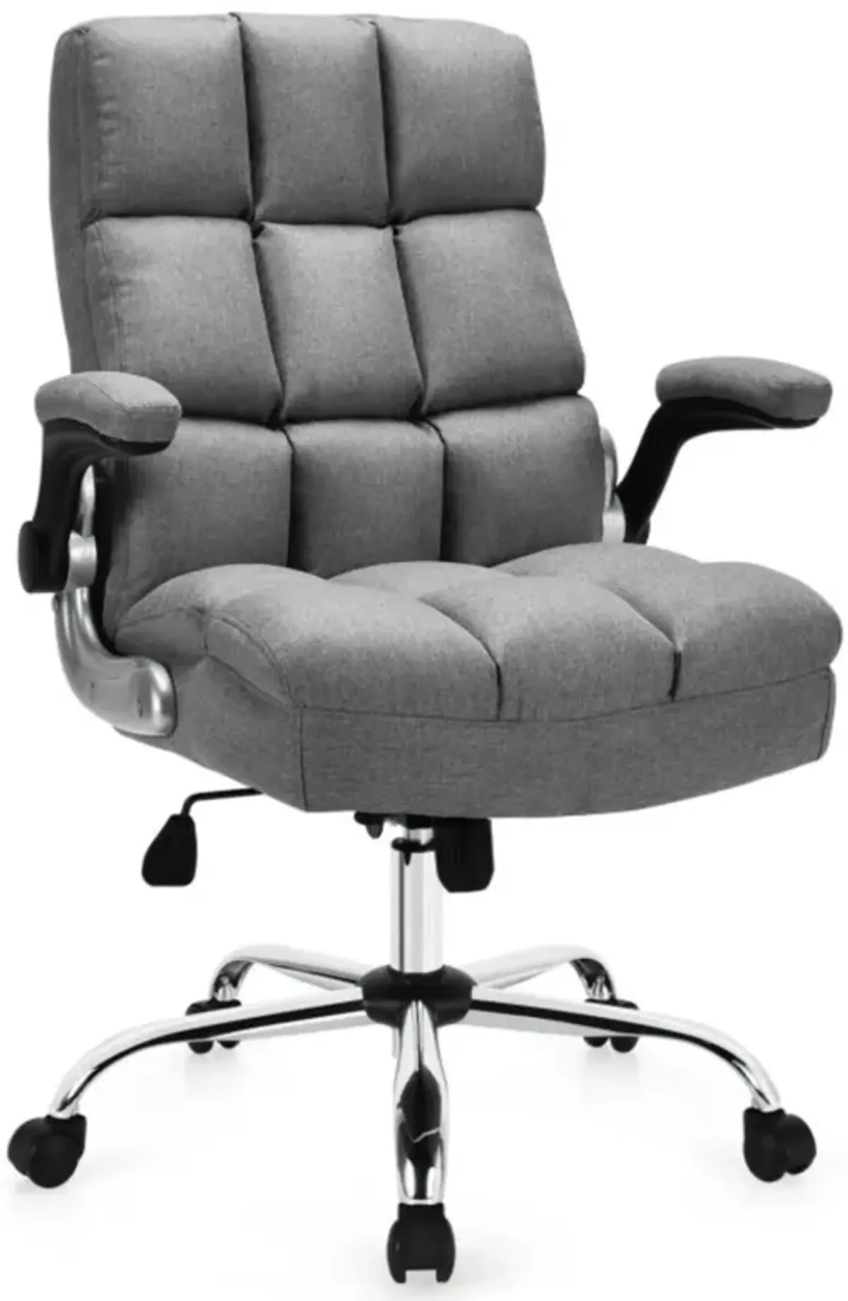 Hivvago Adjustable Swivel Office Chair with High Back and Flip-up Arm for Home and Office