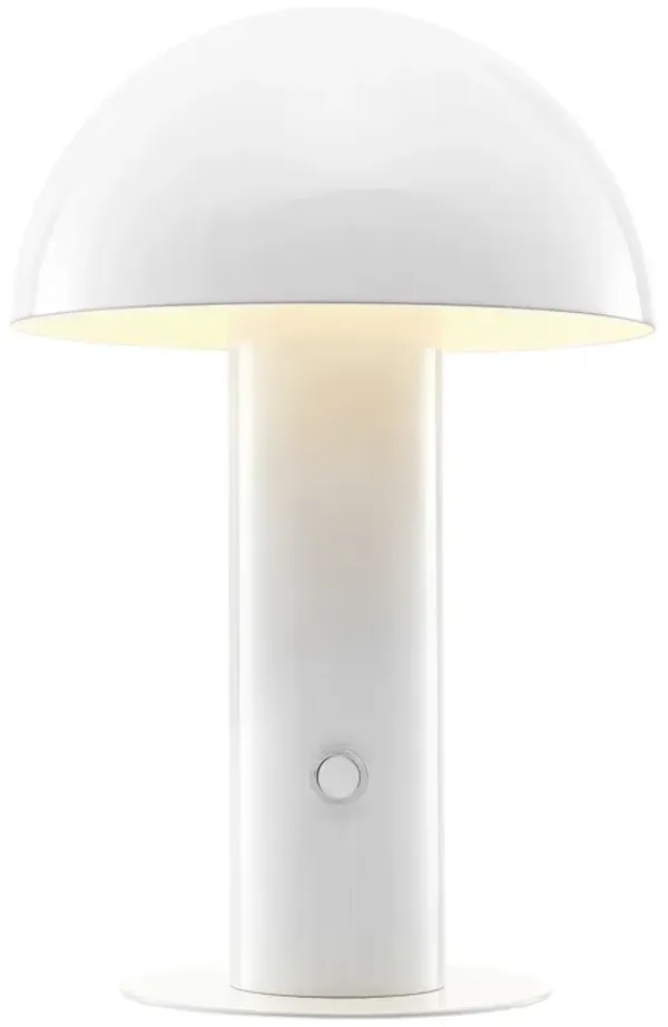 Boletus Contemporary Bohemian Rechargeablecordless Iron Integrated LED Mushroom Table Lamp