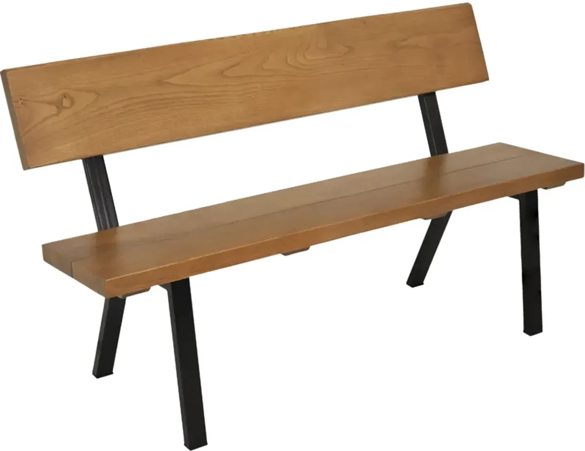 Sunnydaze 59" European Chestnut Patio Bench