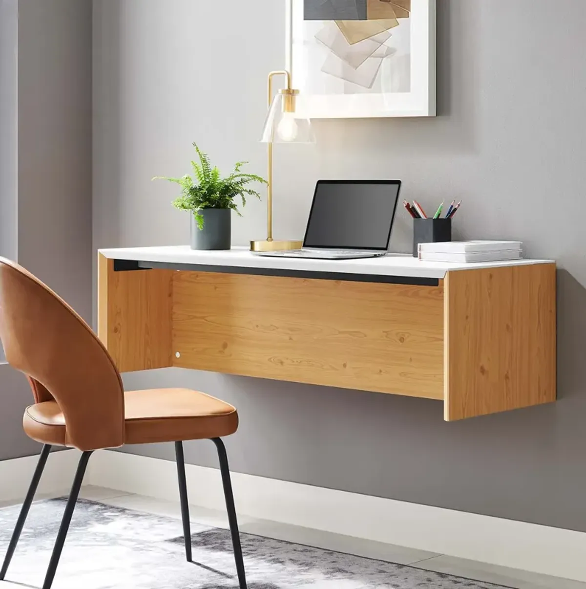 Kinetic 49" Wall-Mount Office Desk