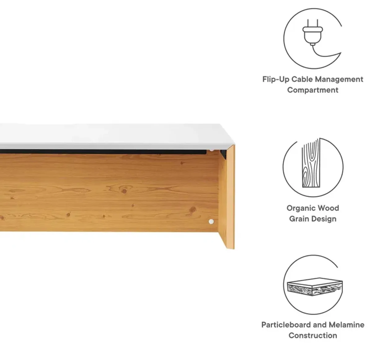 Kinetic 49" Wall-Mount Office Desk