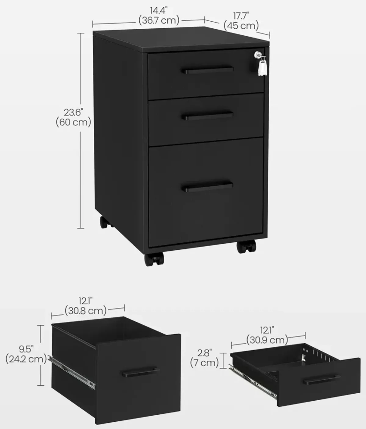 Mobile File Cabinet – Compact and Convenient Storage for Office or Home