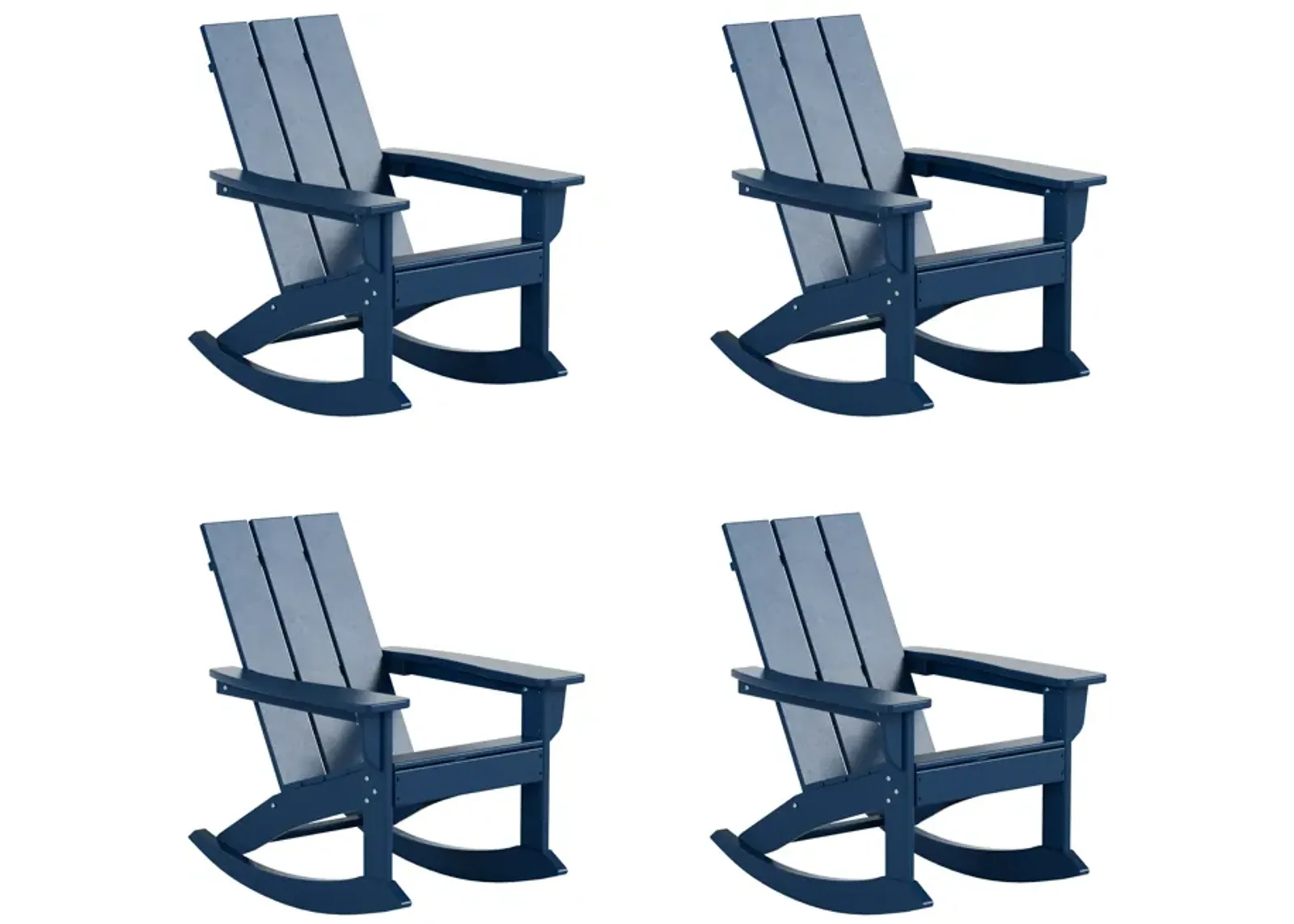 WestinTrends Modern Adirondack Outdoor Rocking Chair (Set of 4)