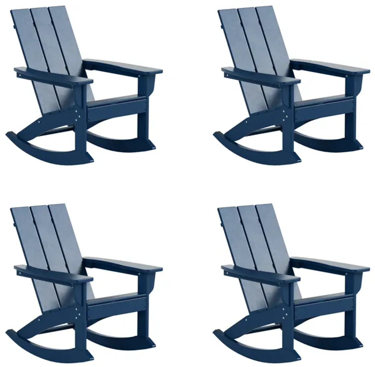 WestinTrends Modern Adirondack Outdoor Rocking Chair (Set of 4)