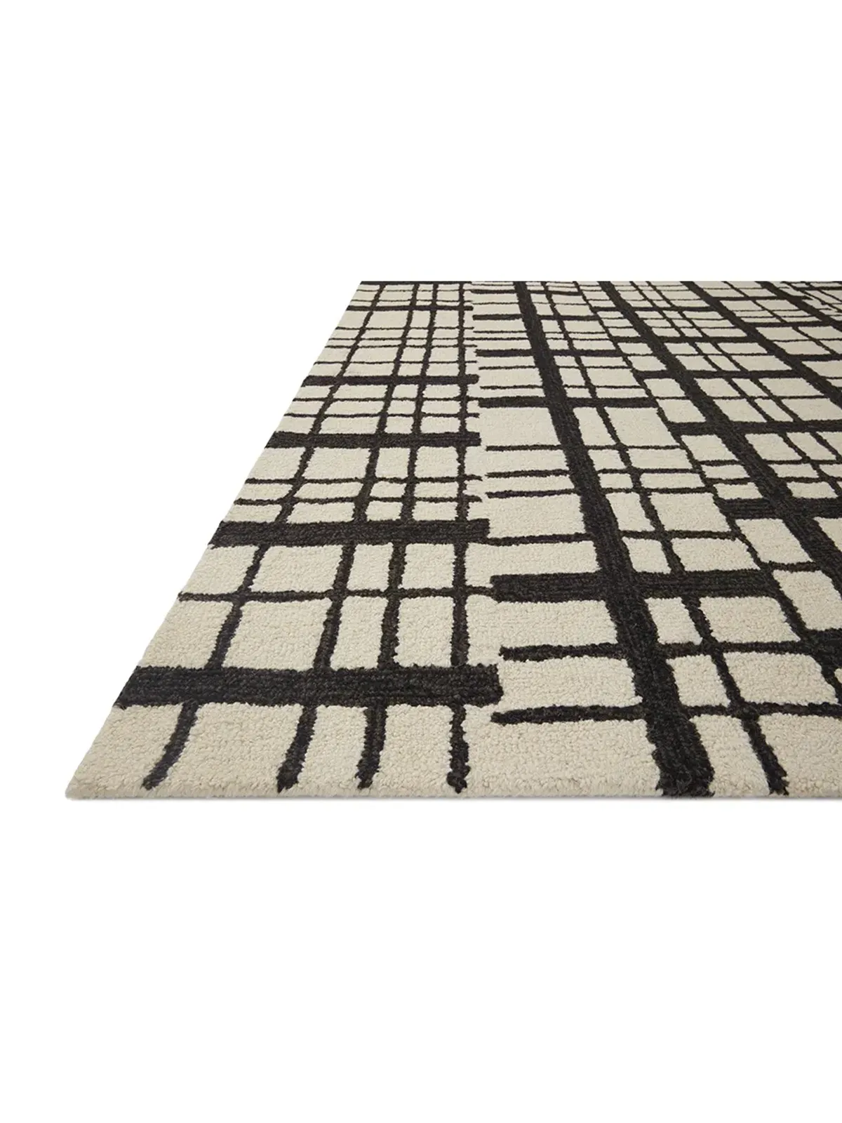 Polly POL02 Black/Ivory 7'9" x 9'9" Rug