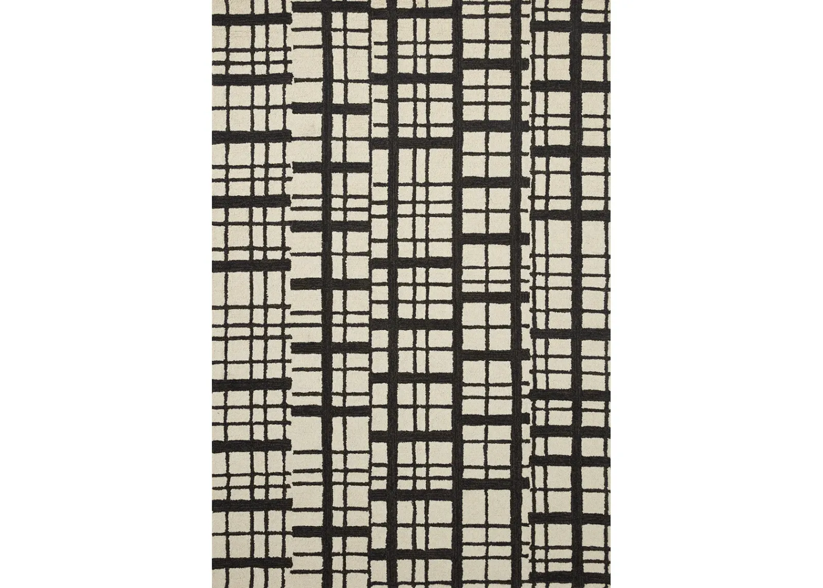 Polly POL02 Black/Ivory 7'9" x 9'9" Rug