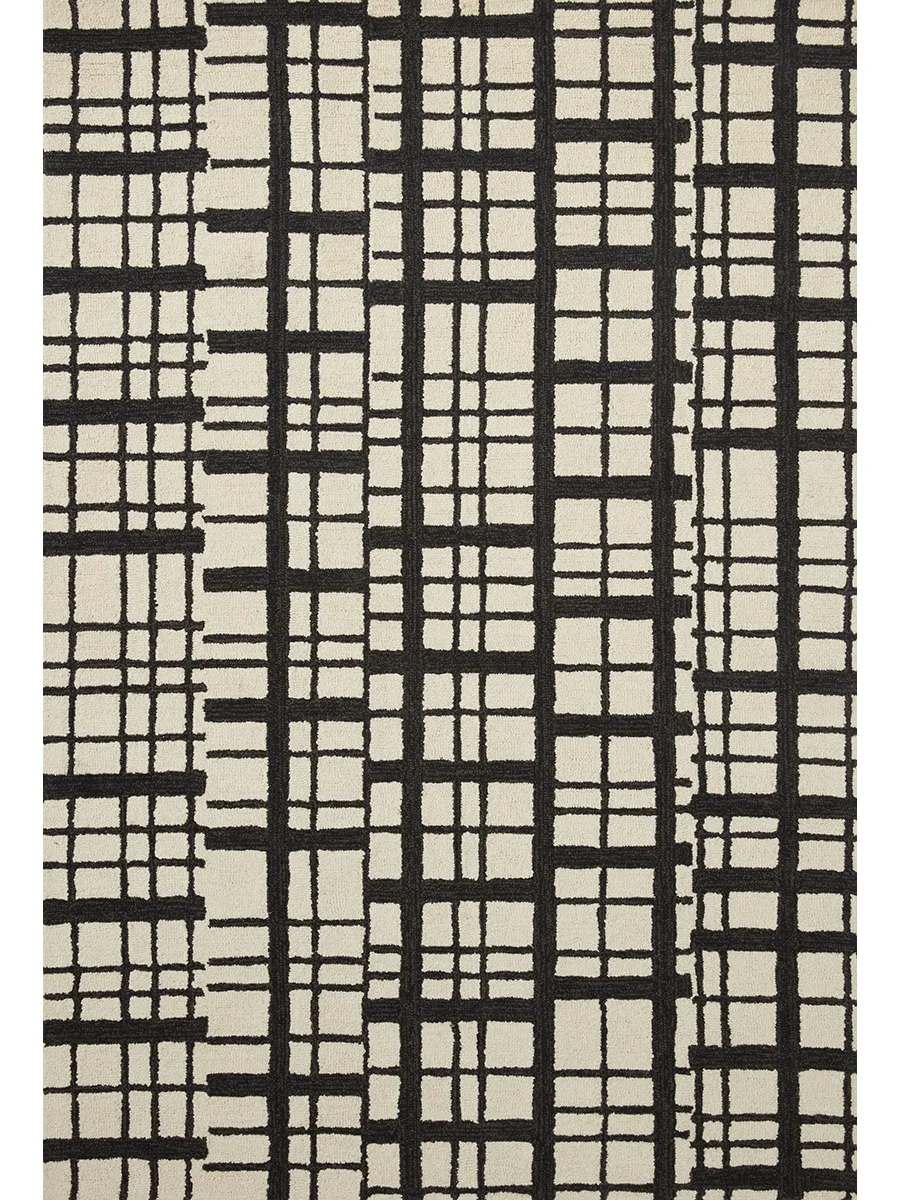 Polly POL02 Black/Ivory 7'9" x 9'9" Rug