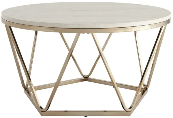 Bideford Round Marble Cocktail Table