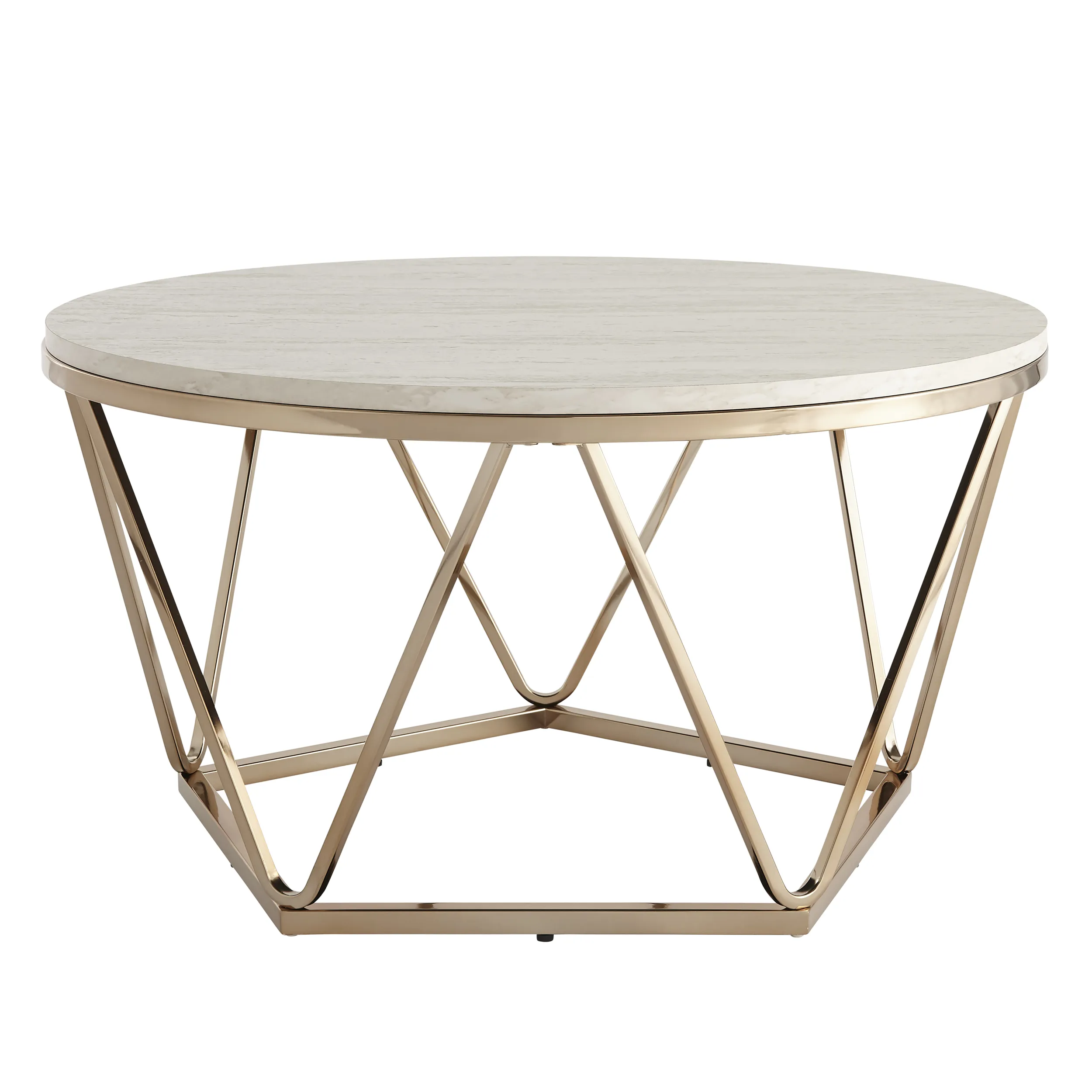 Bideford Round Marble Cocktail Table