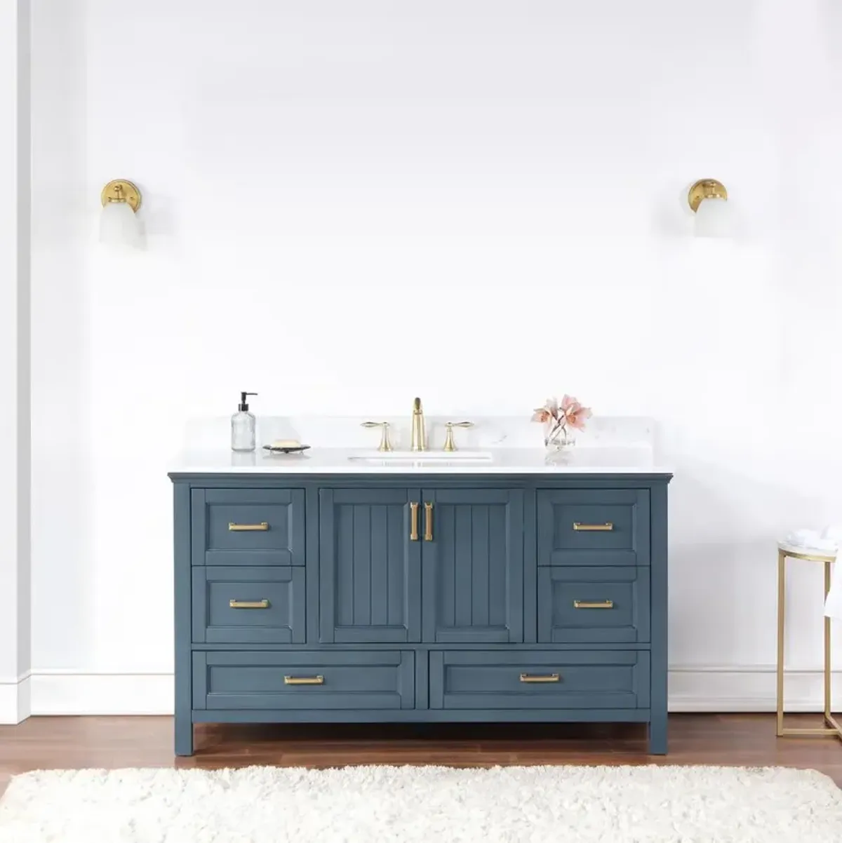 Altair 60 Single Bathroom Vanity Set in Classic Blue without Mirror