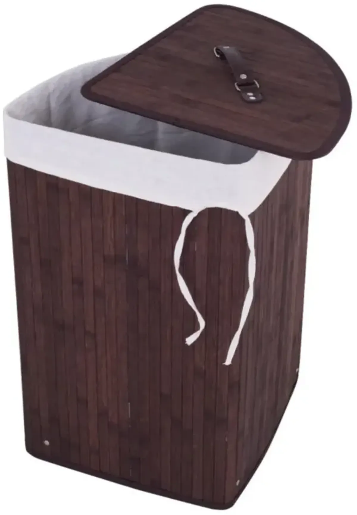 Hivvago Corner Bamboo Hamper Laundry Basket