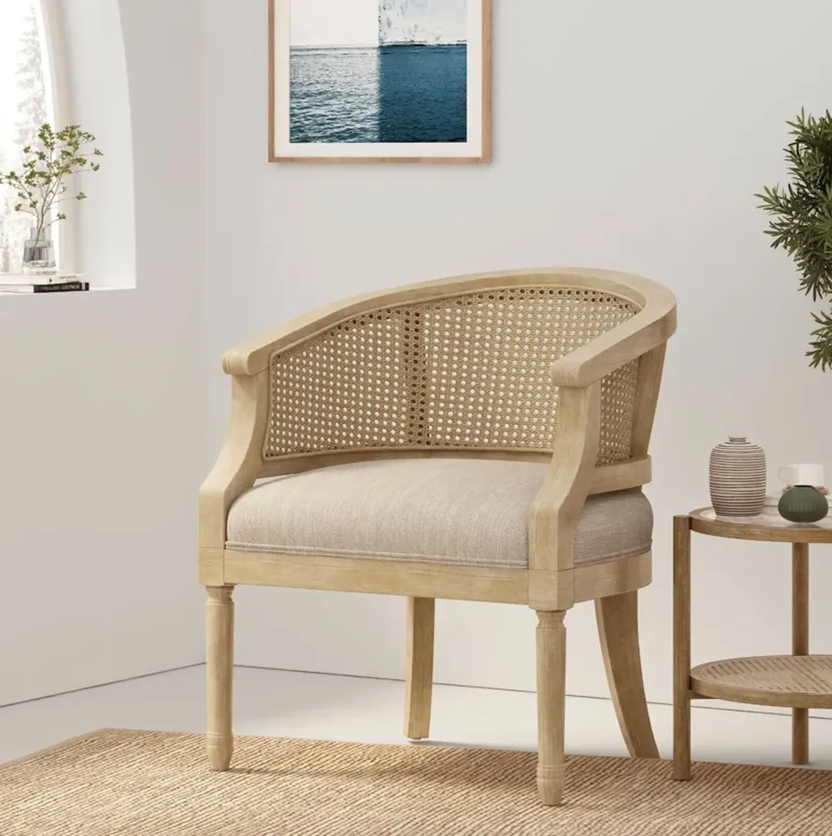 Merax Wooden Frame Accent Chair Arm Chair