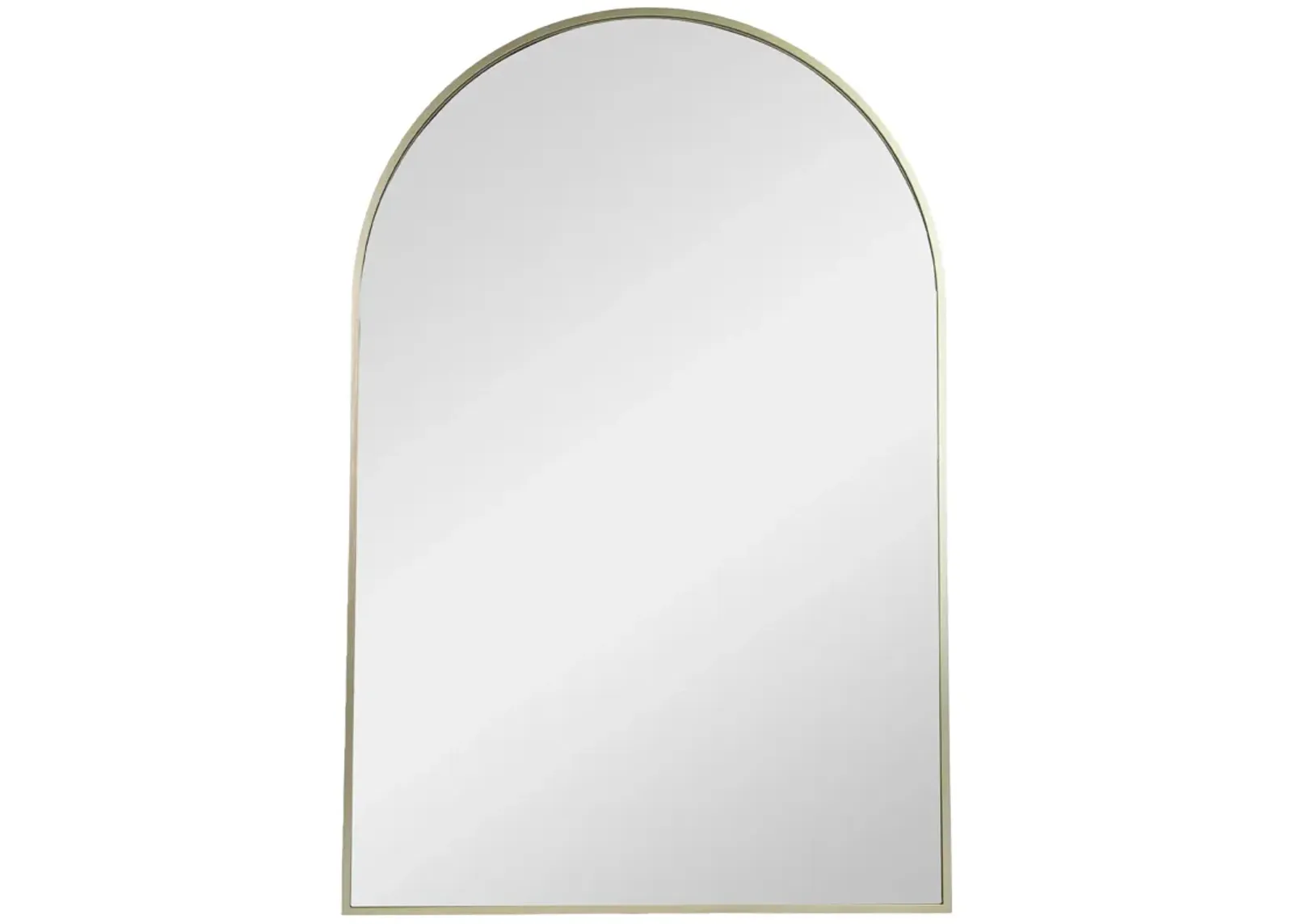 36" Gold Framed Modern Arched Wall Mirror