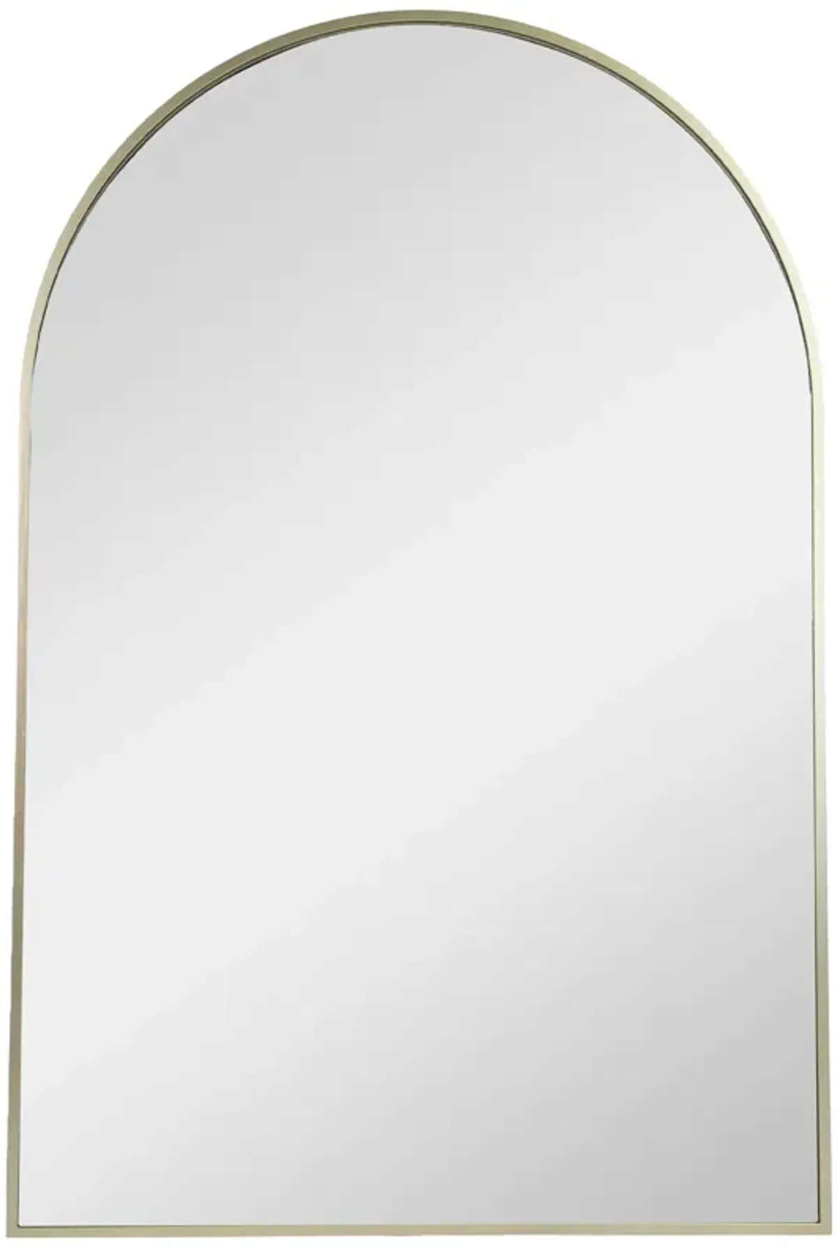 36" Gold Framed Modern Arched Wall Mirror