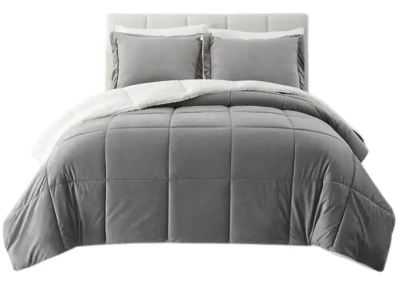 Hivvago Plush Microfiber Reversible Comforter Set