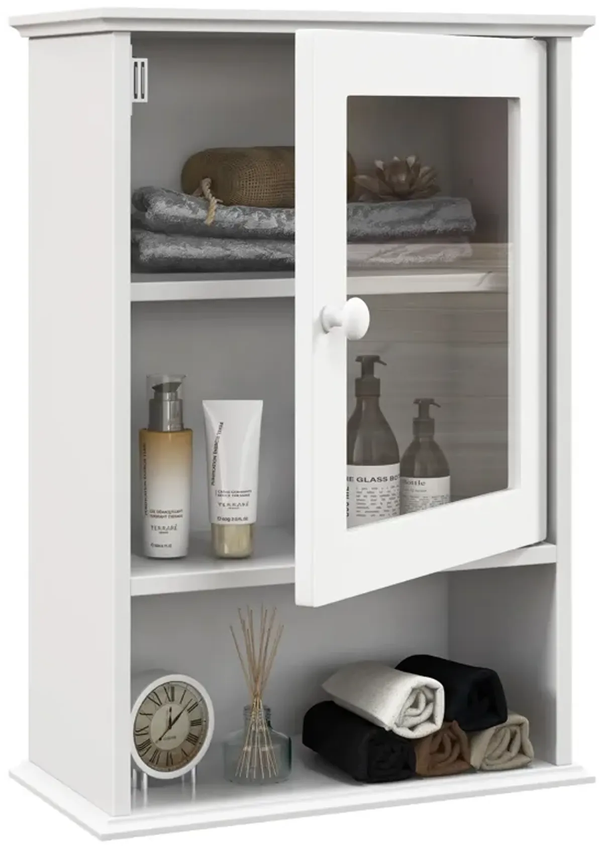 Bathroom Wall Mounted Adjustable Hanging Storage Medicine Cabinet