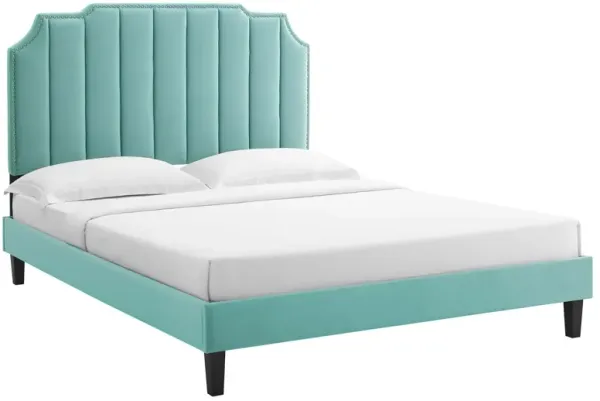 Modway - Colette Queen Performance Velvet Platform Bed