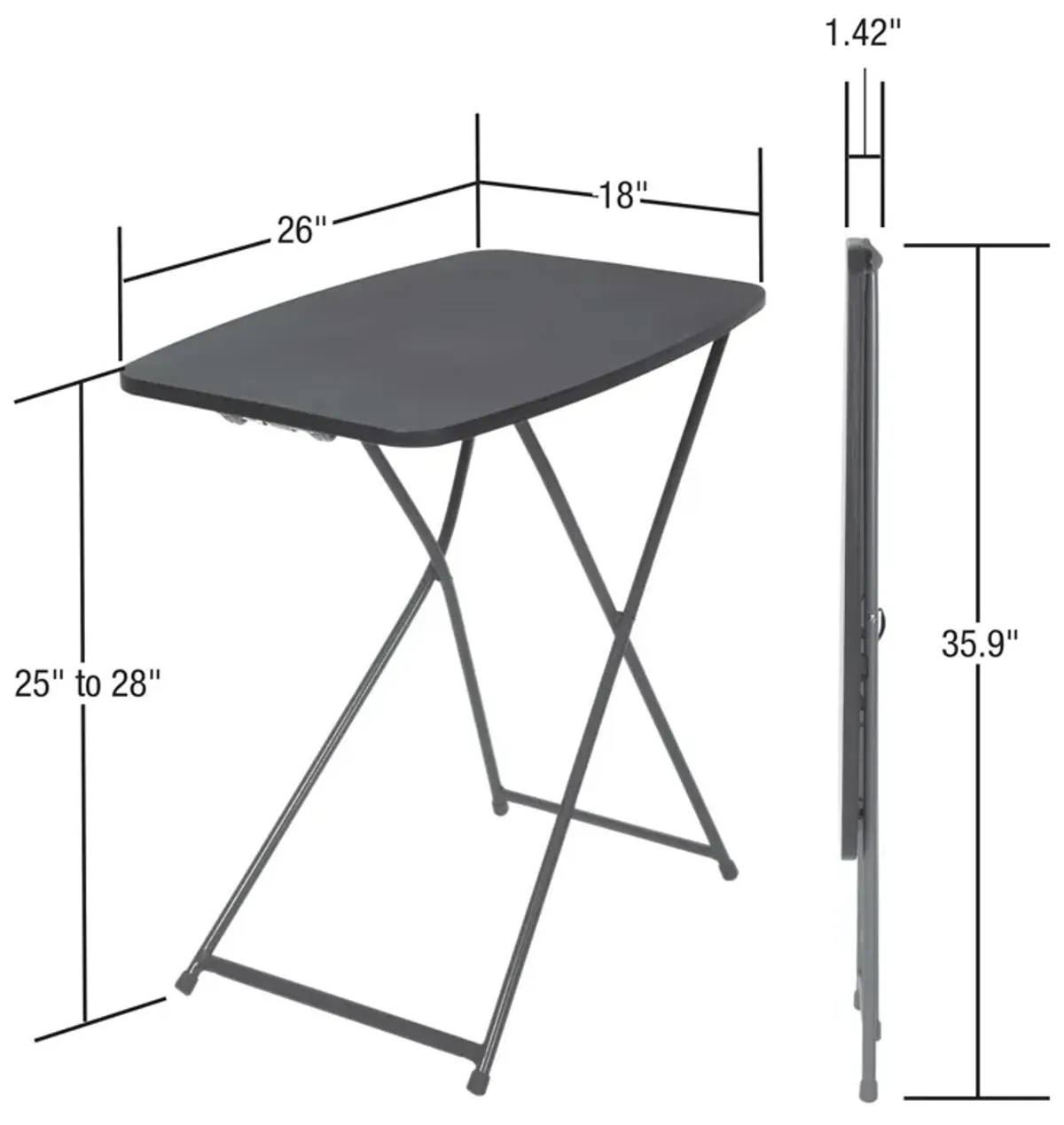 Personal Folding Activity Table with Adjustable Height