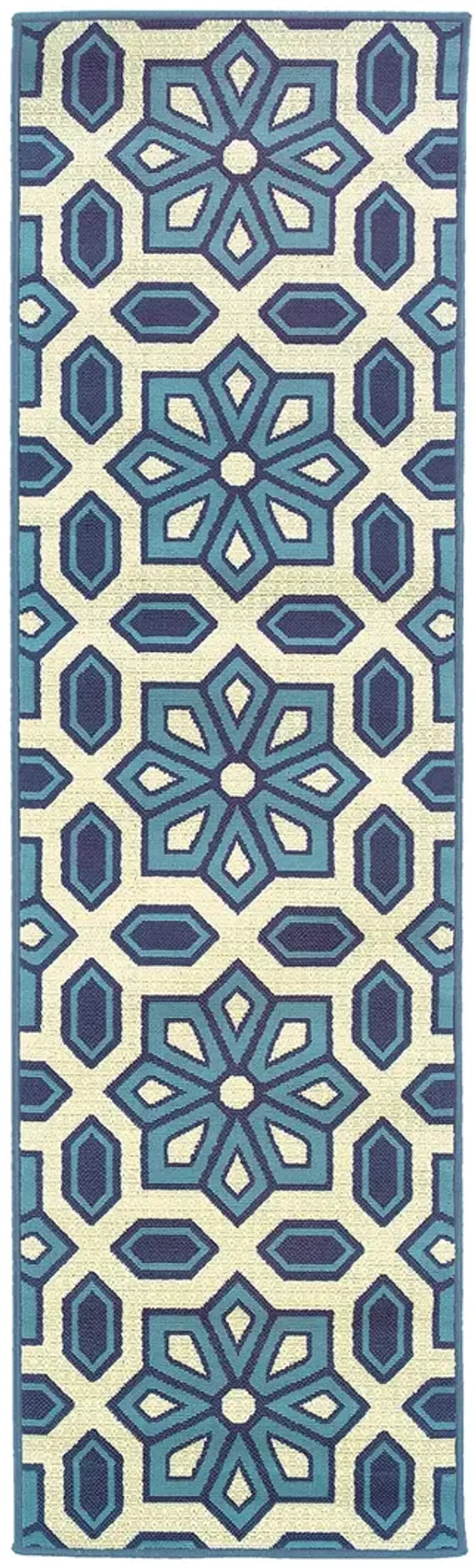 Caspian 2'3" x 7'6" Ivory Rug