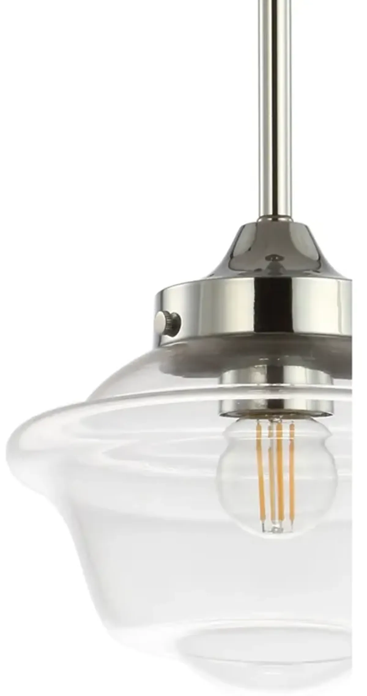 Kurtz Adjustable Drop Metal/Glass LED Pendant