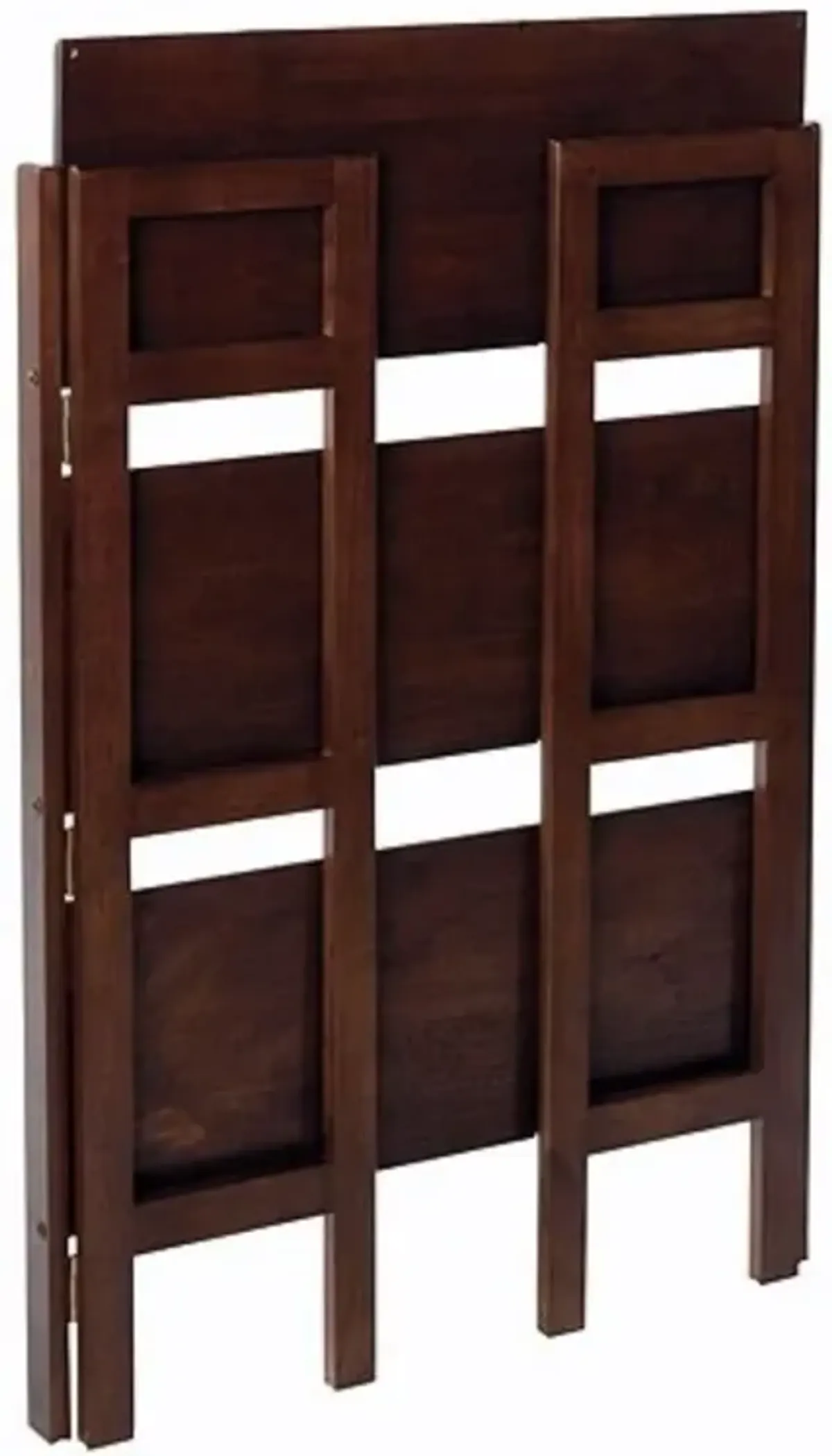 Hivvago 3-Shelf Stackable Folding Bookcase in Distressed Walnut Finish