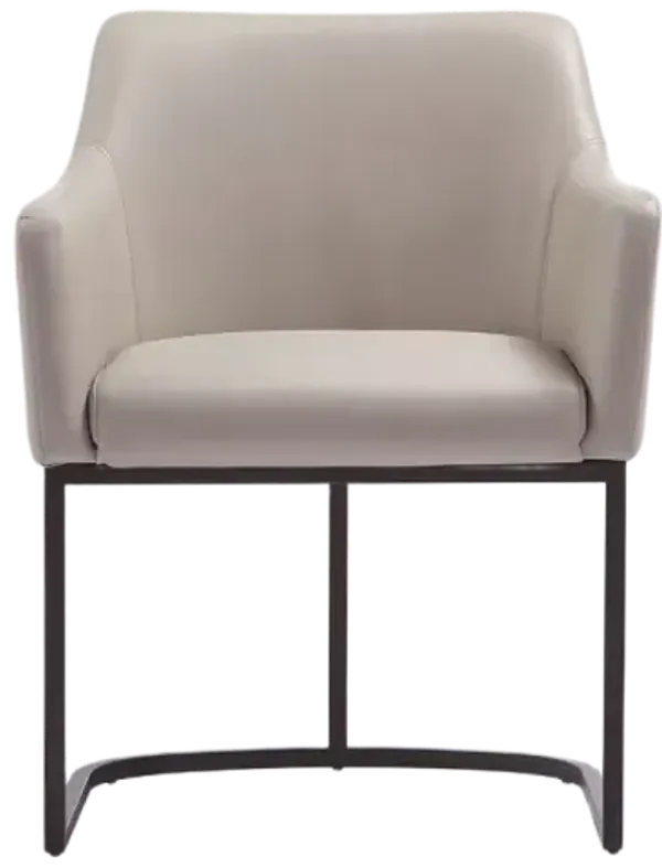 Serena Light Gray Dining Arm Chairs (Set of 2)