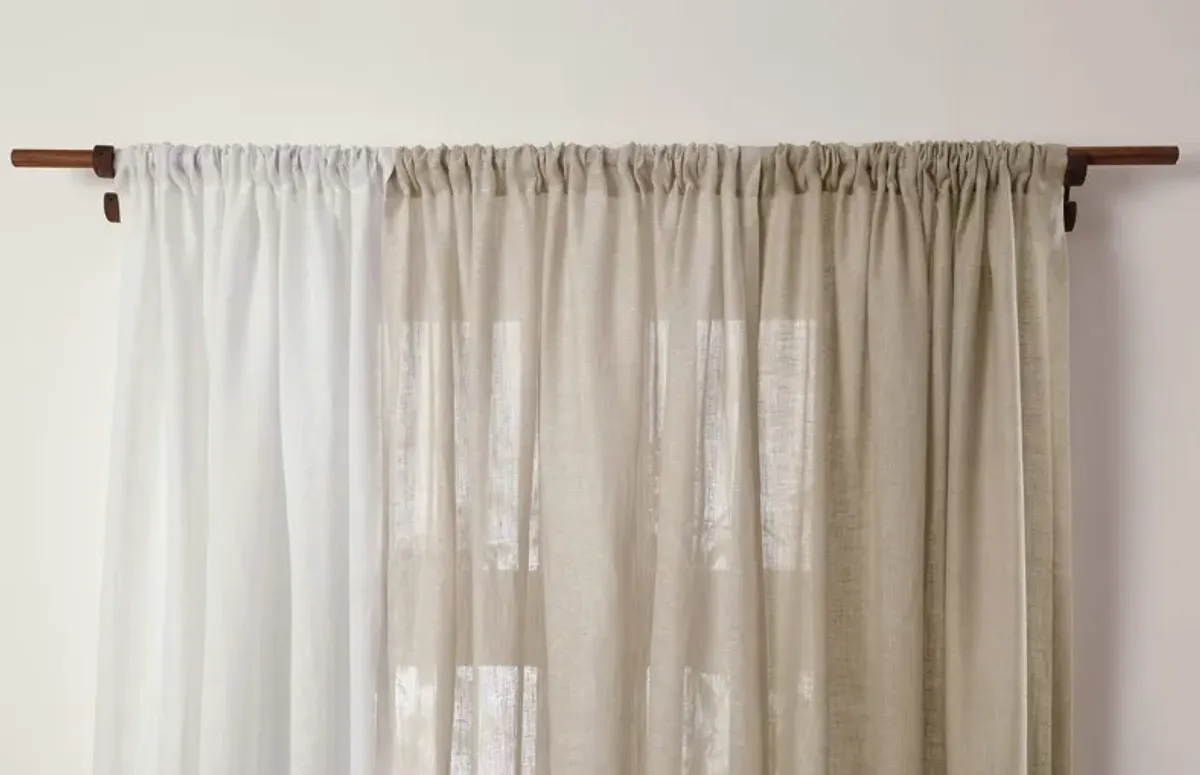 Solino Home 100% Pure Linen Curtain - Sheer Curtain