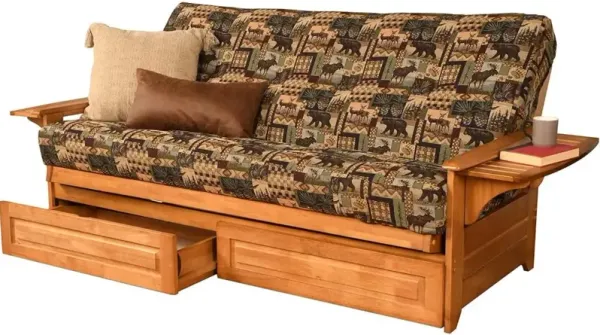 Phoenix Frame-Butternut Finish-Peter's Cabin Mattress-Storage Drawers