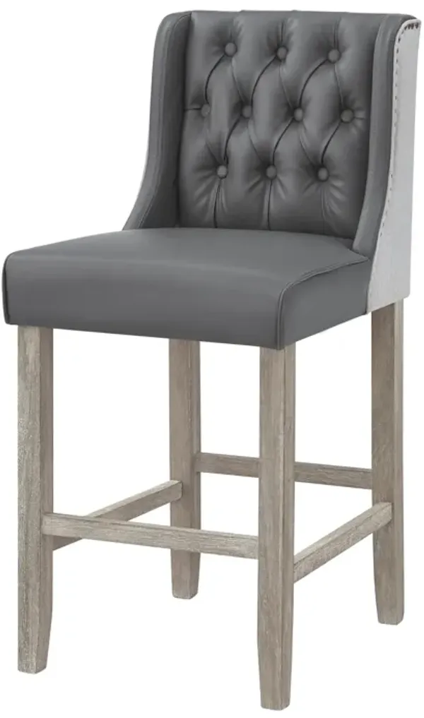 Rustic Manor Shyann Leather PU Counter Stool (Set of 2)