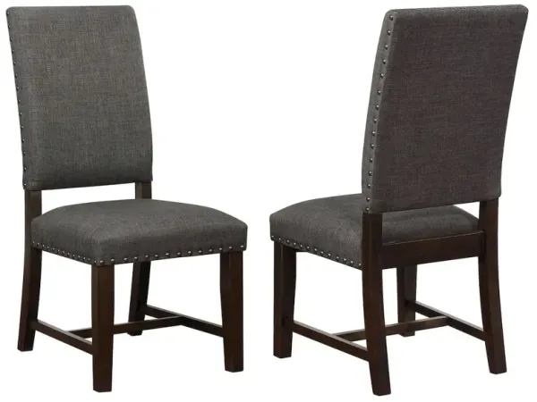 Twain Upholstered Dining Side Chair Warm Grey (Set of 2)