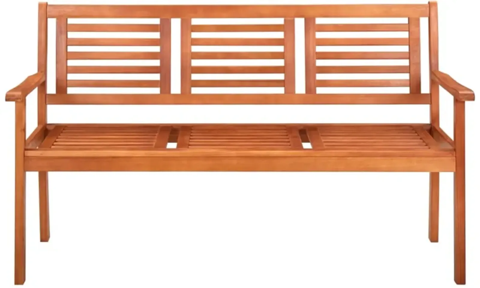 vidaXL 3-Seater Patio Bench 59.1" Solid Wood Eucalyptus