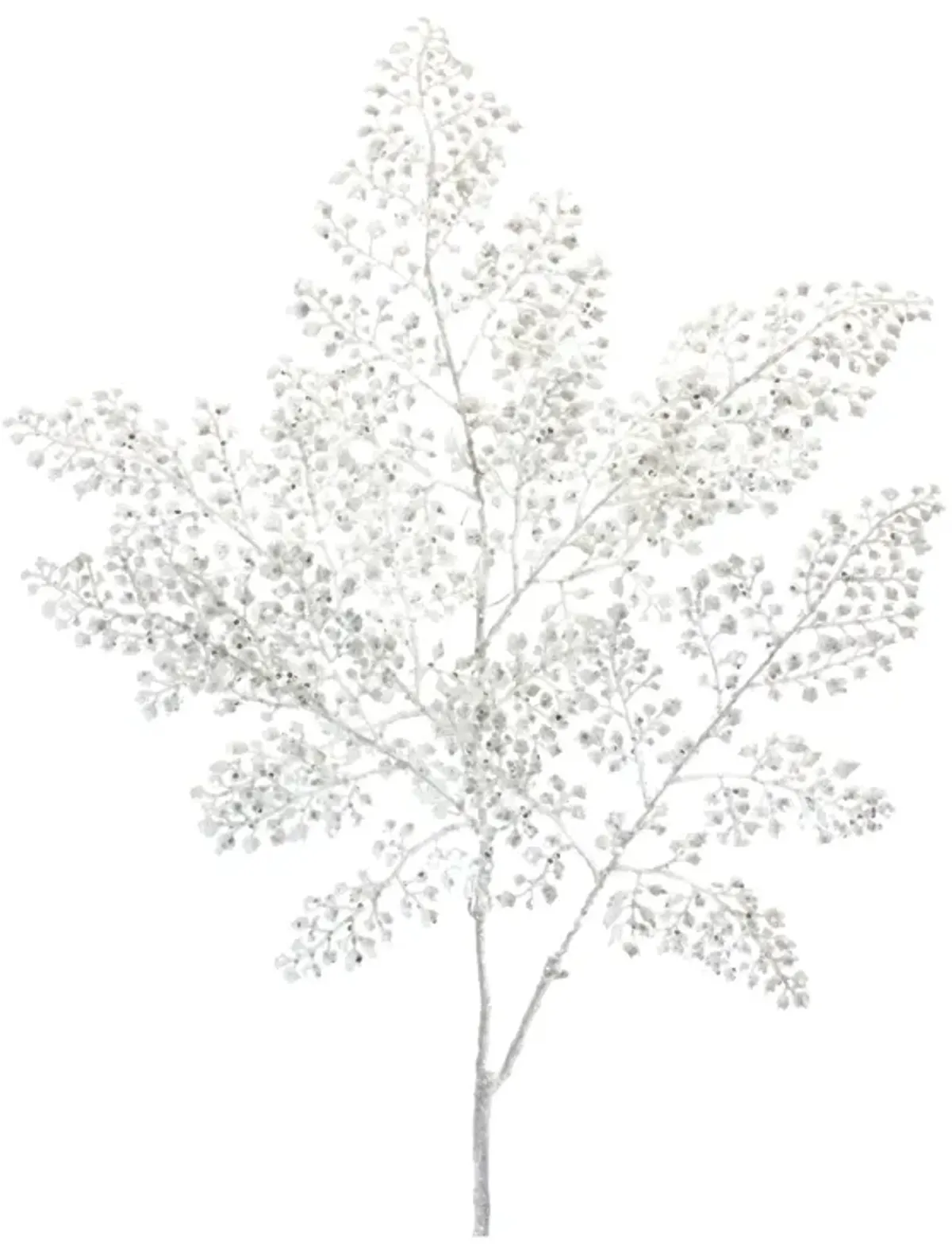 Silver Mini Leaf Artificial Flower Spray for Modern Home Décor and Floral Arrangements (Set of 6)