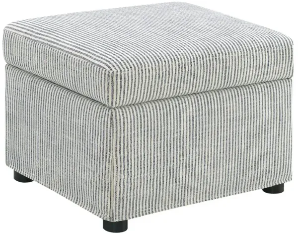 Winter Upholstered Hydraulic Lift Top Storage Ottoman Grey