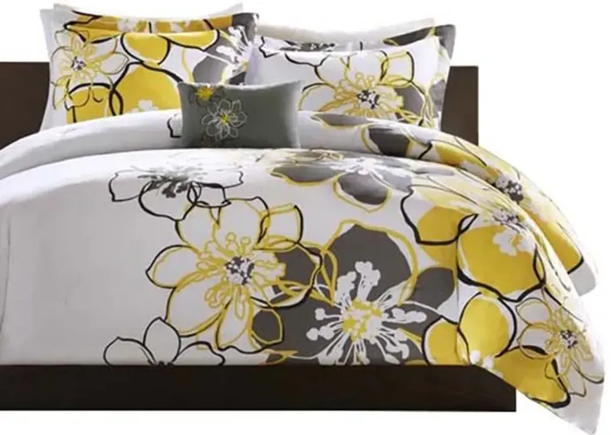 Gracie Mills Laszlo Vibrant Floral Comforter Set