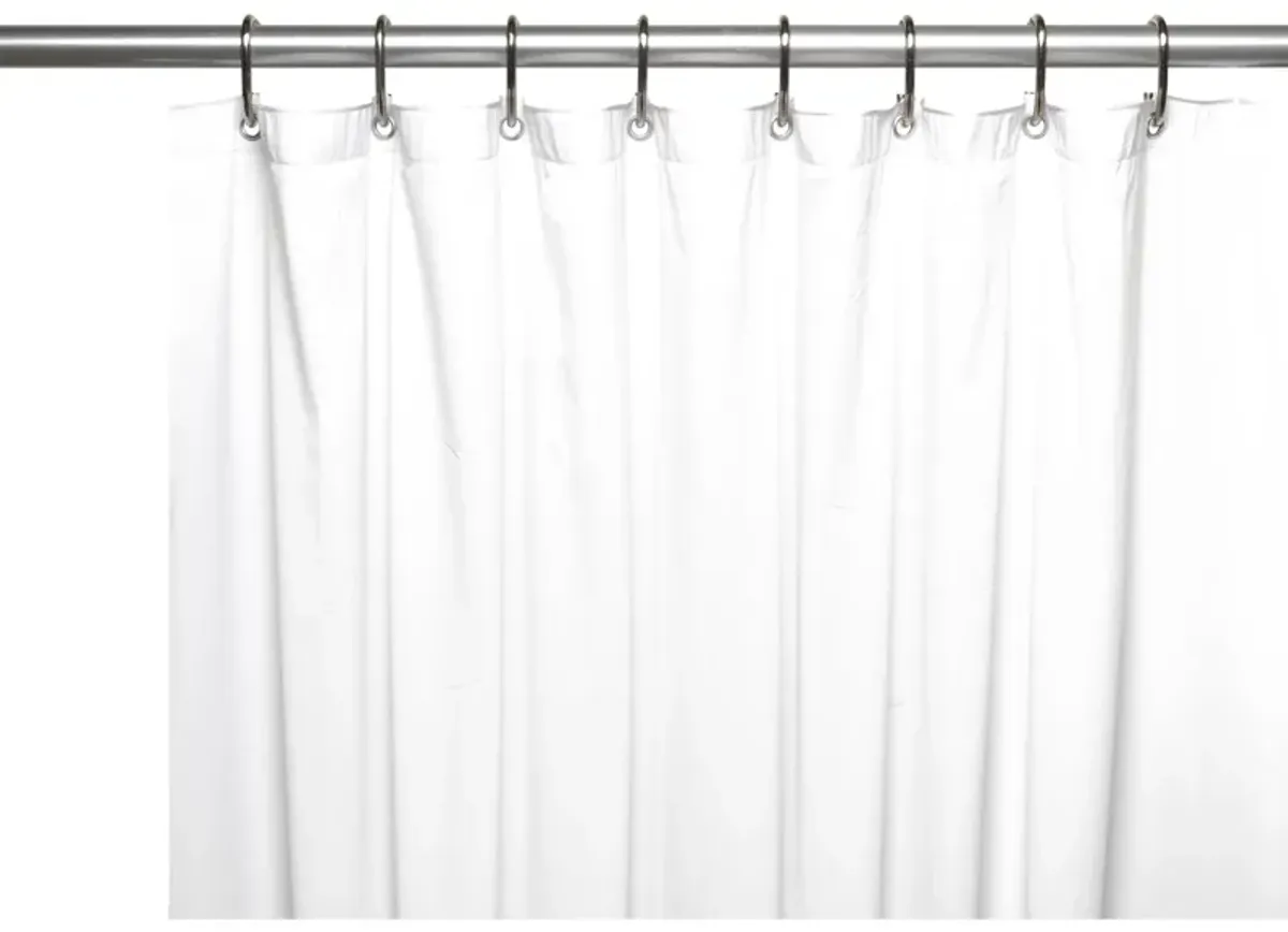 Carnation Home Fashions Premium 4 Gauge Vinyl Shower Curtain Liner with Weighted Magnets and Metal Grommets - Rose 72x72"