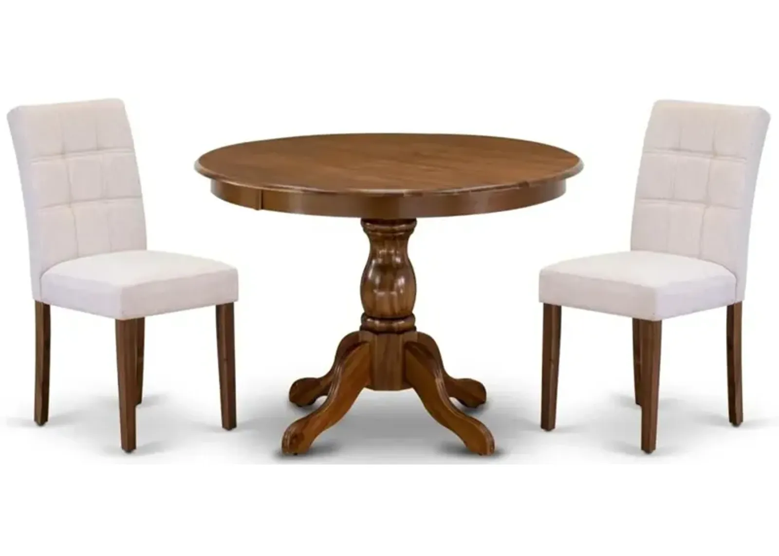 3 Piece Dining Table Set consists A Mid Century Table