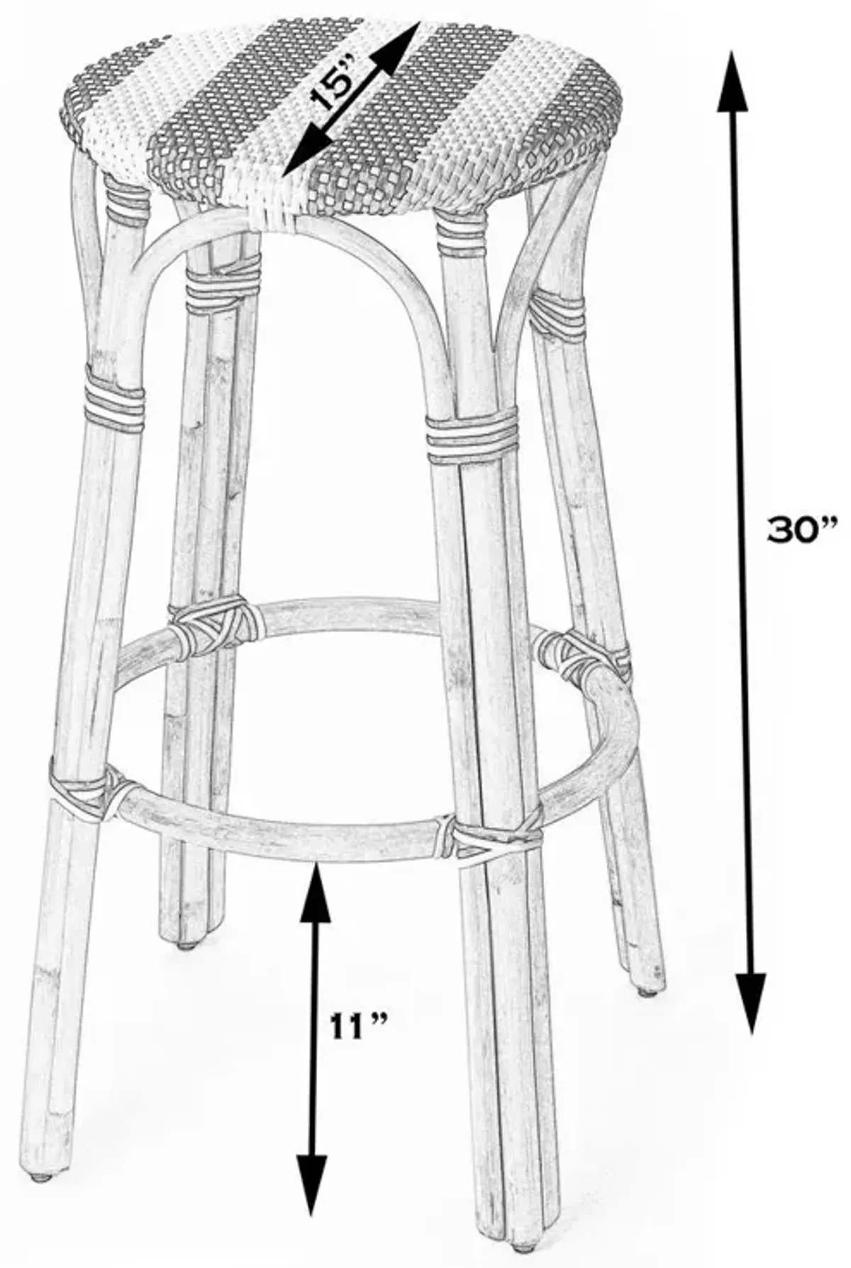 Belen Kox Rattan Barstool, Belen Kox