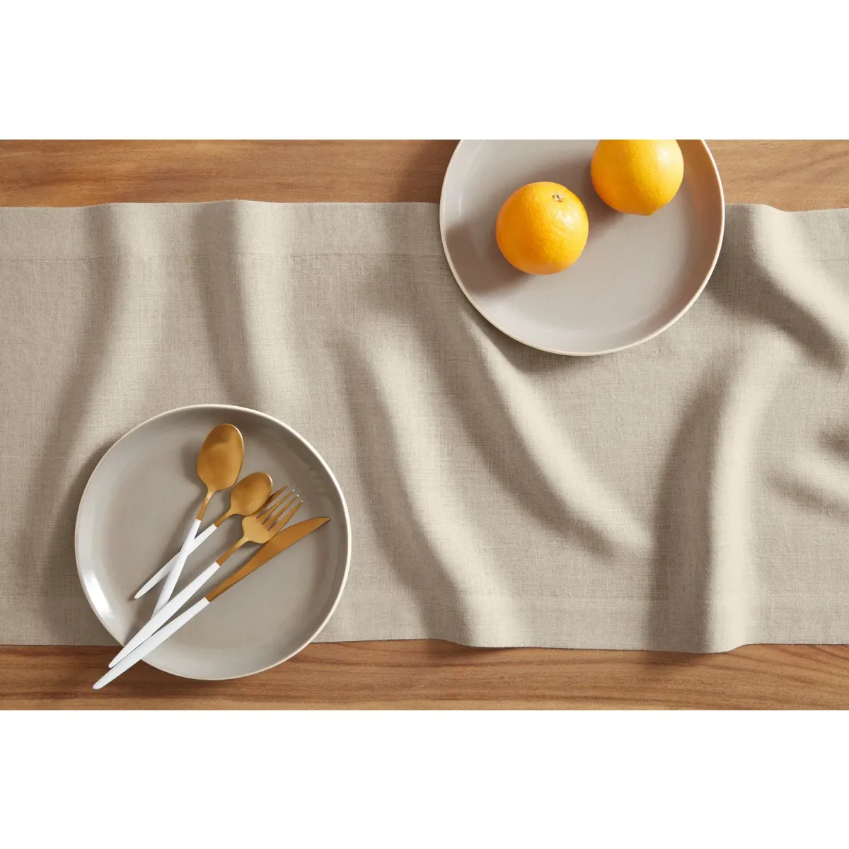 Solino Home 100% Pure Linen Table Runner | Sonoma