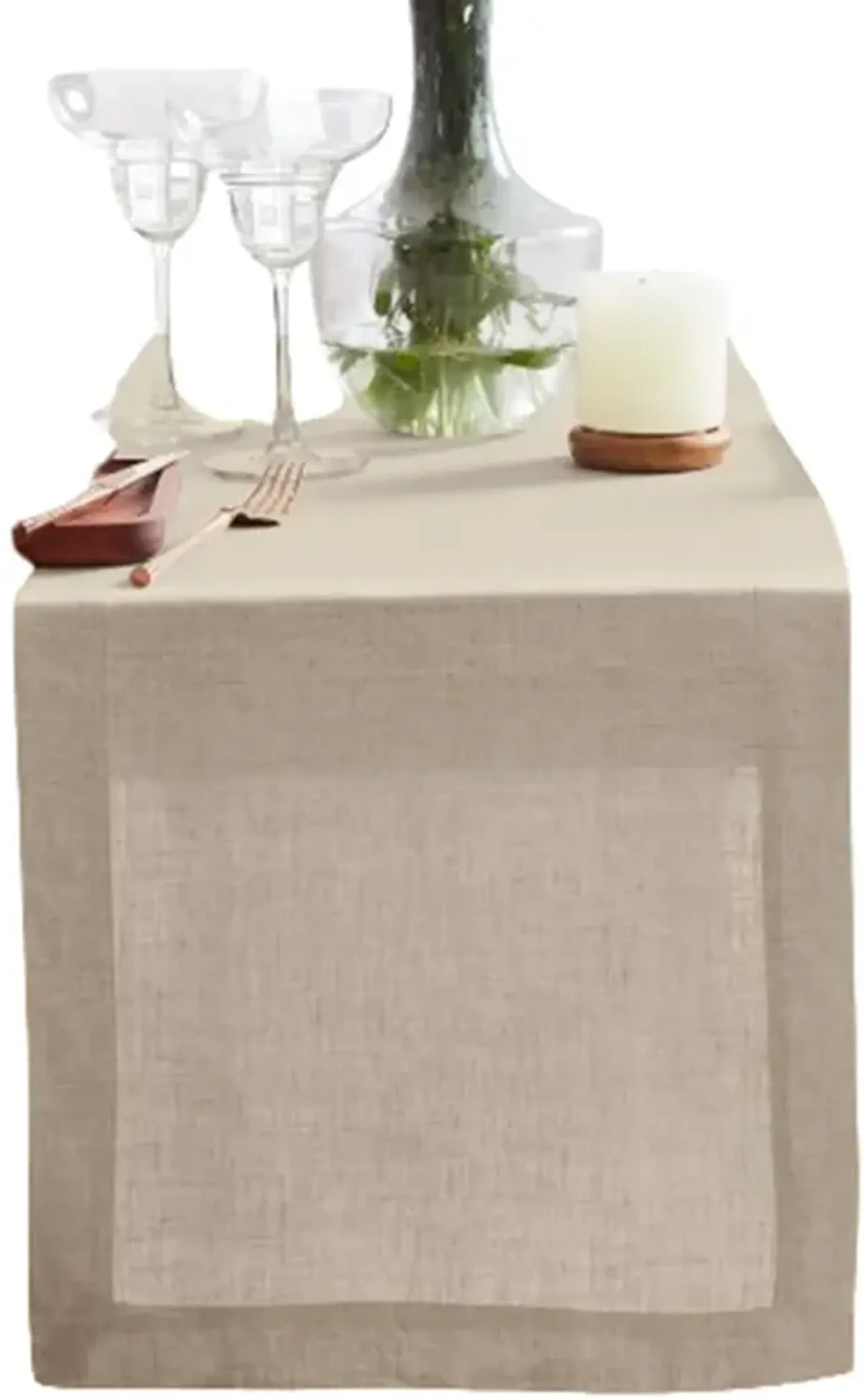 Solino Home 100% Pure Linen Table Runner | Sonoma